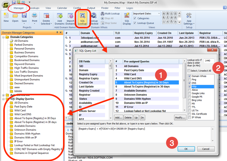 SQL Display Settings