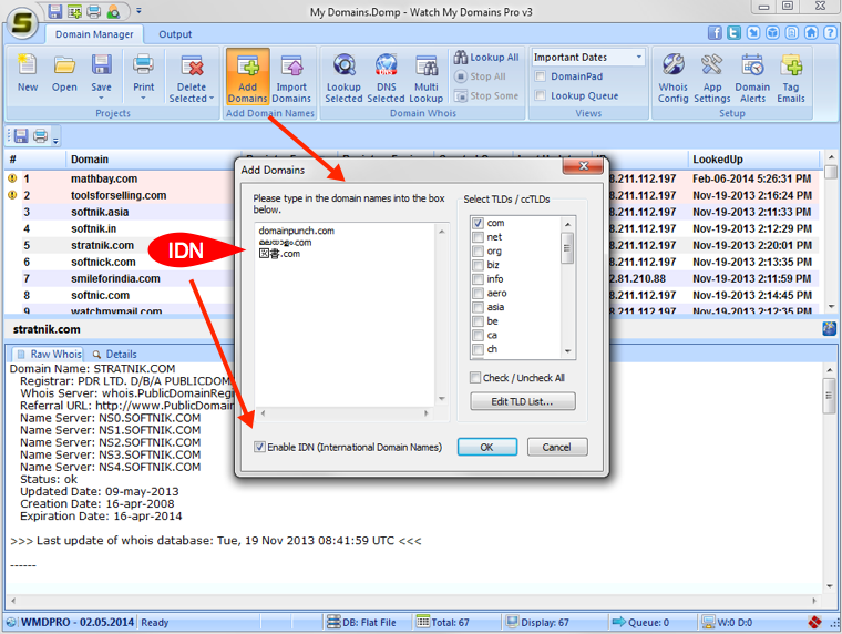 Adding domain names manually