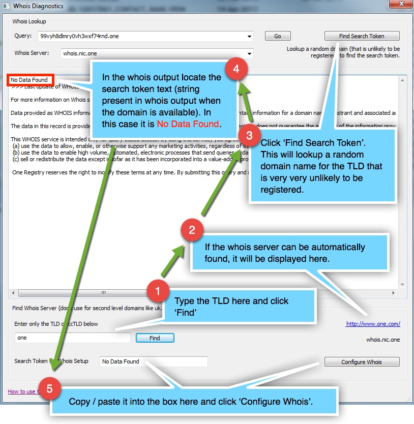 How to do Whois Setup using theWhois diagnostic tool