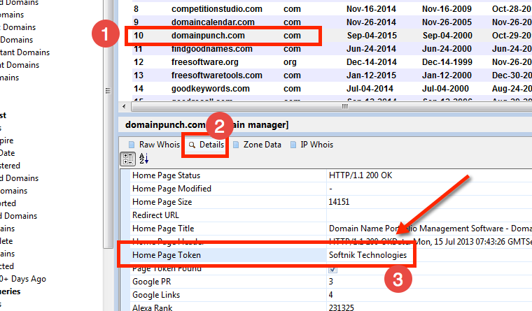 Editing Http Home Page Token String Using the Details Tab