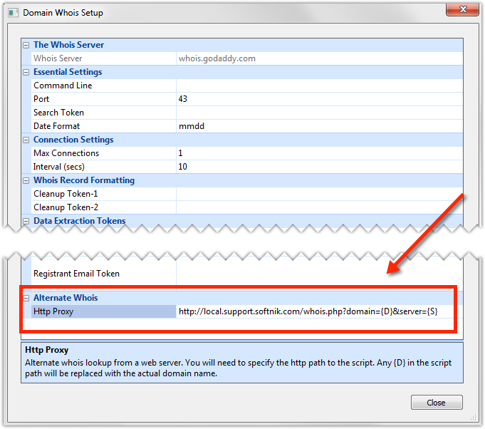 Using the Diagnostic Port 43 Whois Tool