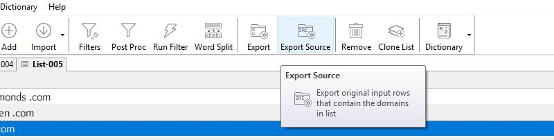 Exporting Rows from original Data File
