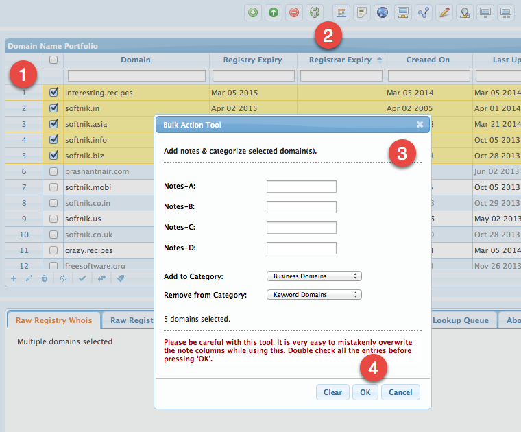 Domain Bulk Tool