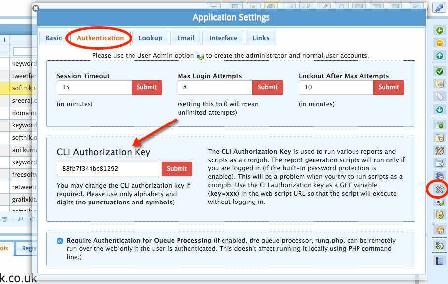 CLI Authorization Key