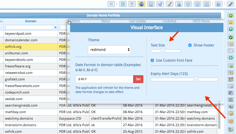 Visual Interface Setup