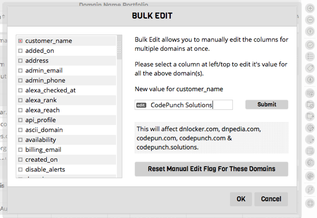 Bulk Edit Data