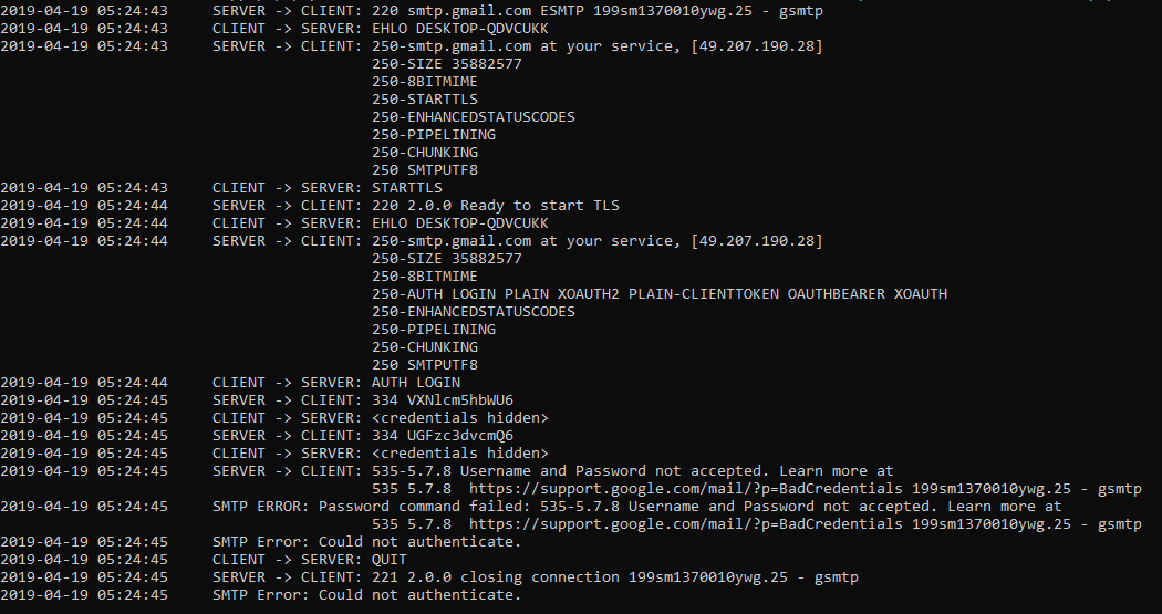 Email Troubleshooting using command line tool