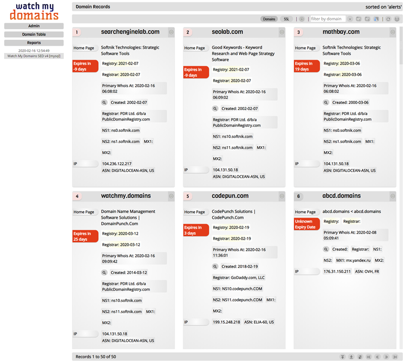 Domain Name Monitor