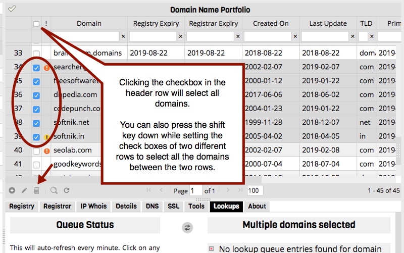 Deleting Domains