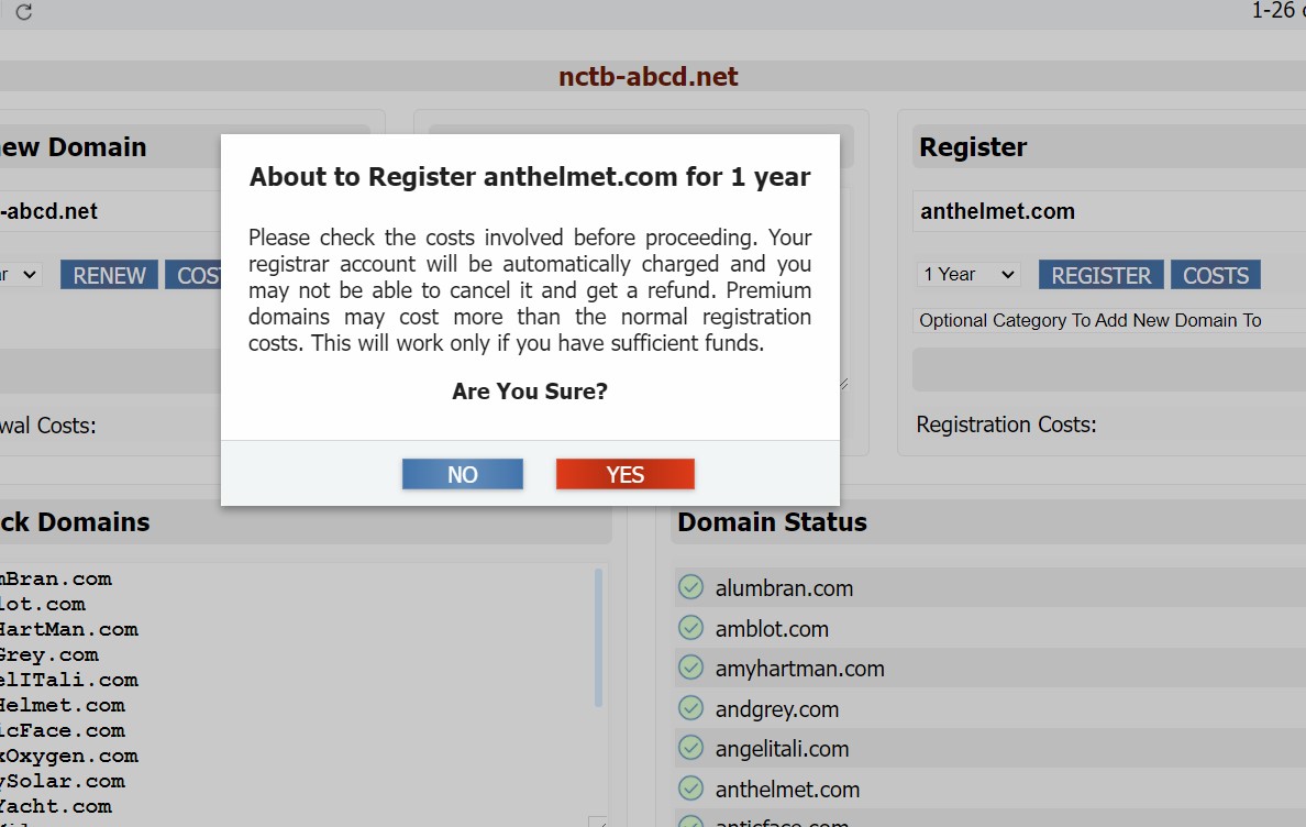 Confirm New Registration