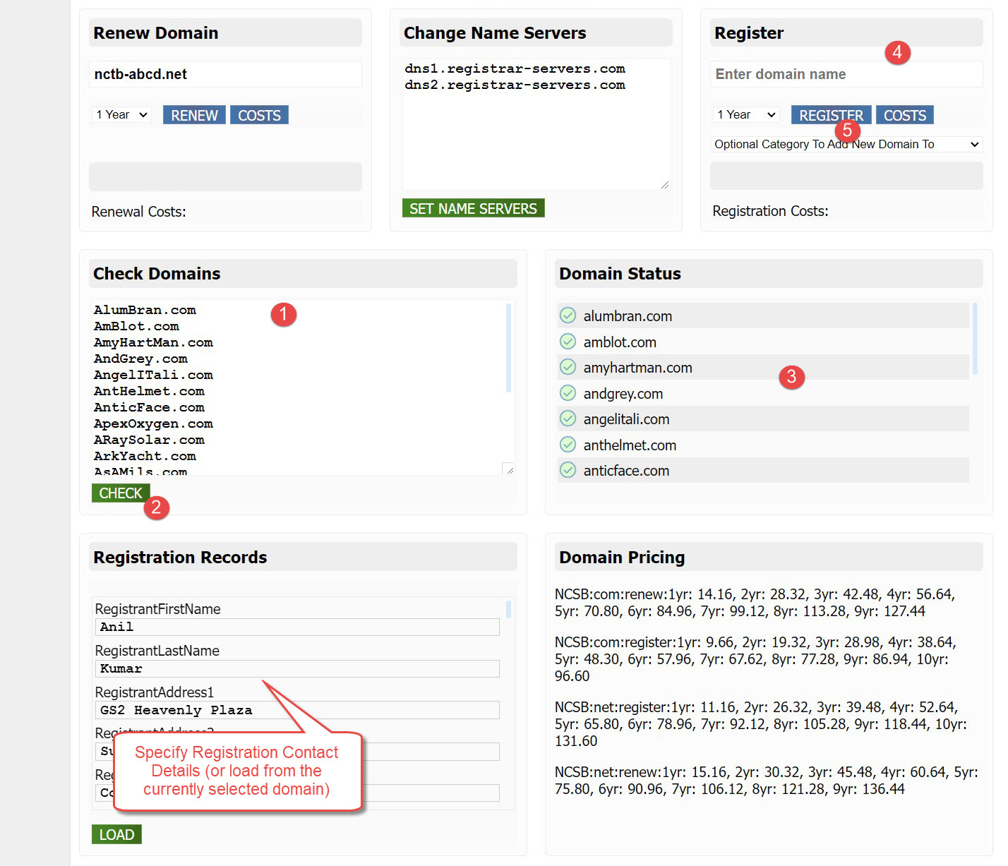 Register New Domains