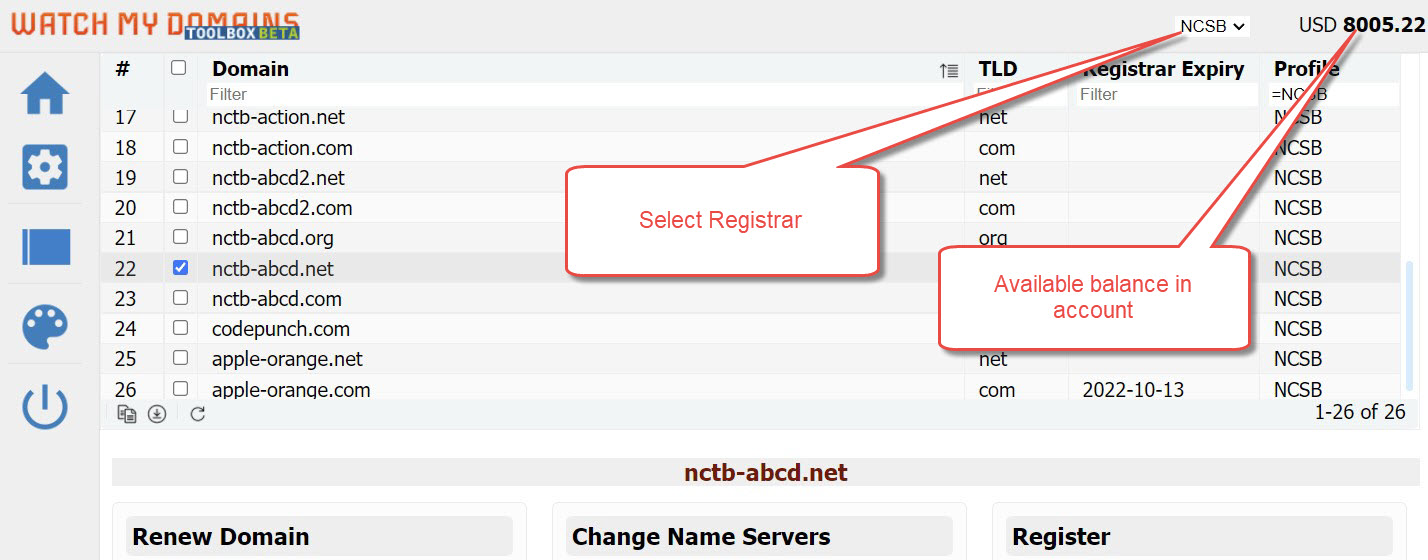 Selecting Registrar