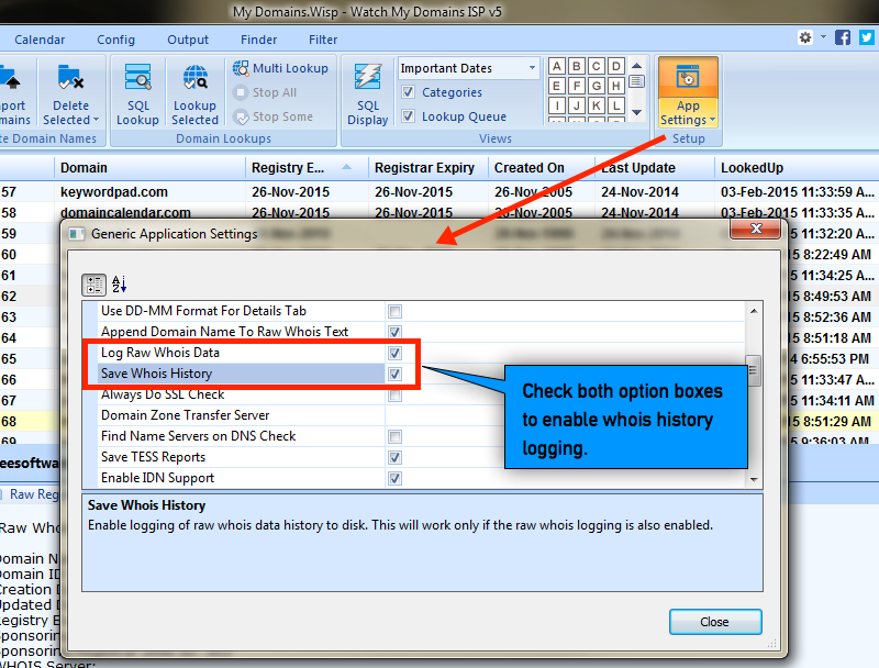 How to see whois of a domain