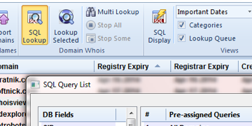 Rule based display and lookups using SQL