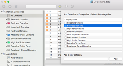 Domain Name Categories