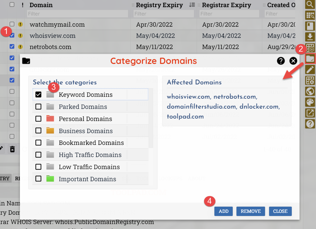 Categorizing Domains