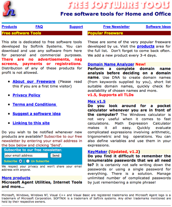 FreeSoftware.Org in 2000