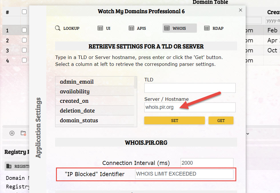 IP Blocked Identifier Setting